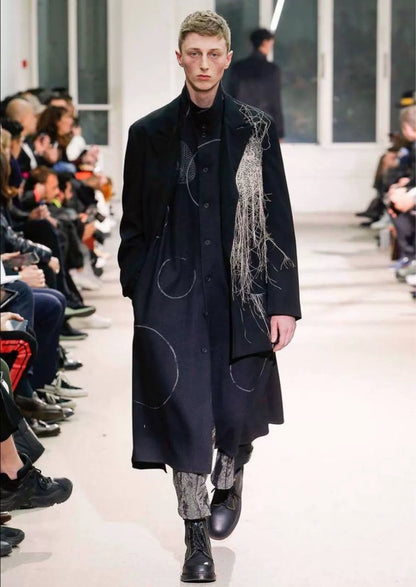 Yohji Yamamoto Black Wool Overcoat Pants