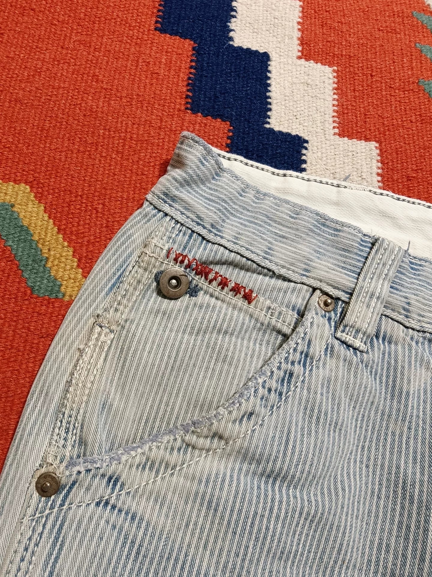 Ralph Lauren Nautical Stripe Distressed Pants