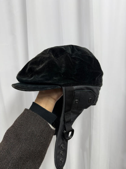 black military velvet painter cap