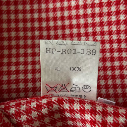 yohji yamamoto red checkered shirt