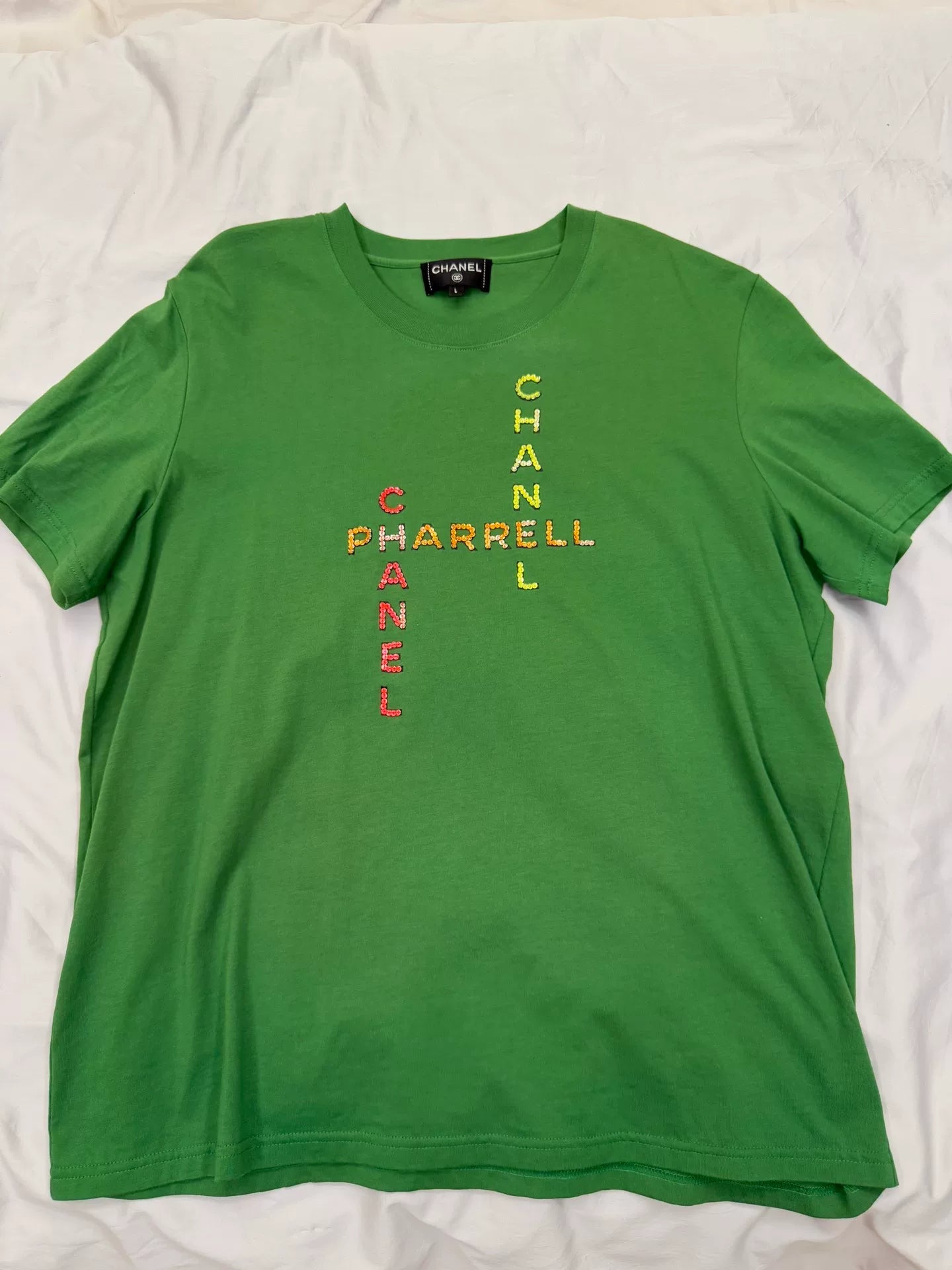 chanel pharrell collaboration green t-shirt