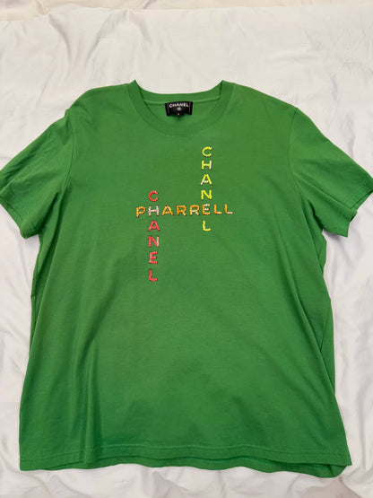 chanel pharrell collaboration green t-shirt