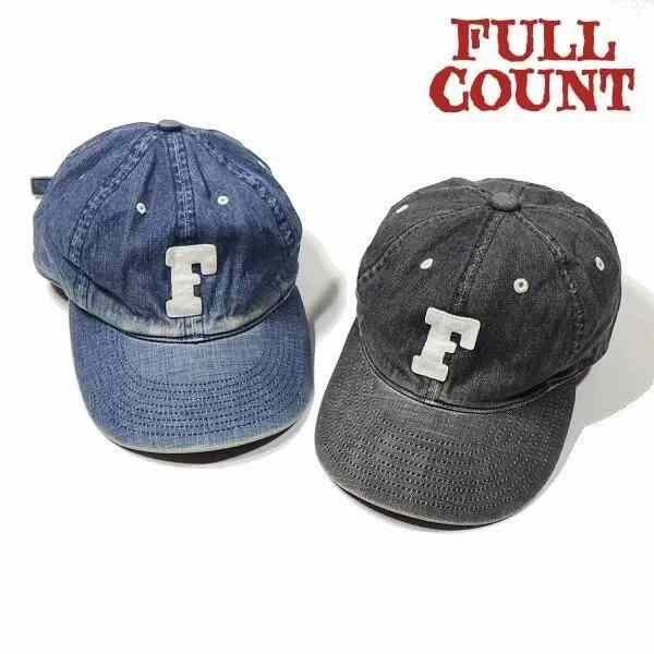FULLCOUNT Washed Denim Embroidered Baseball Cap