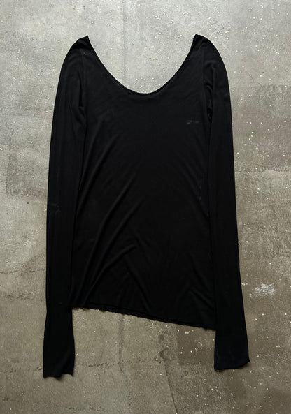 artistic long sleeve top with print