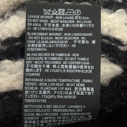 YSL Black White Striped Hooded Cardigan