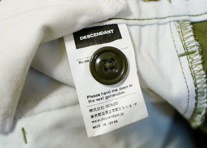 Descendant D-65M Satin Shorts in Olive Green