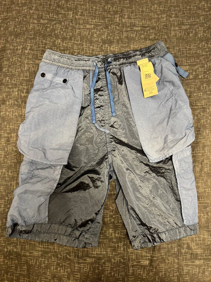 Stone Island SS22 Blue Metal Nylon Shorts