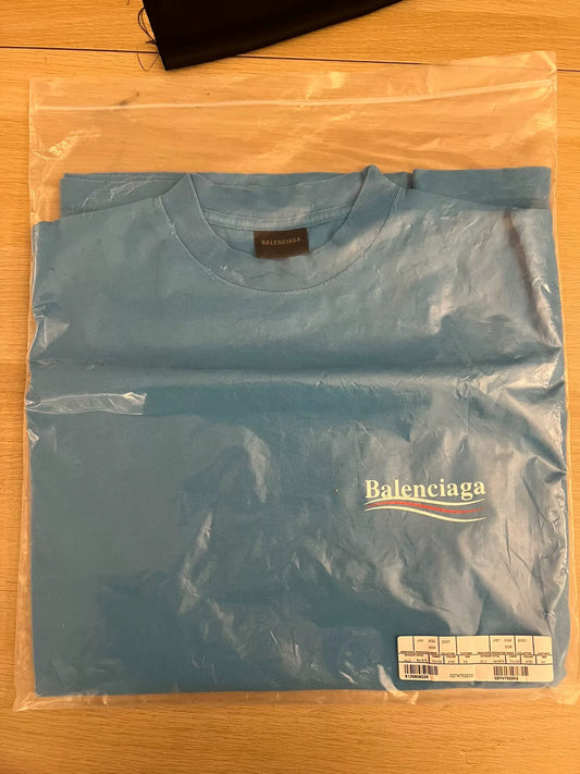 balenciaga distressed short sleeve t-shirt