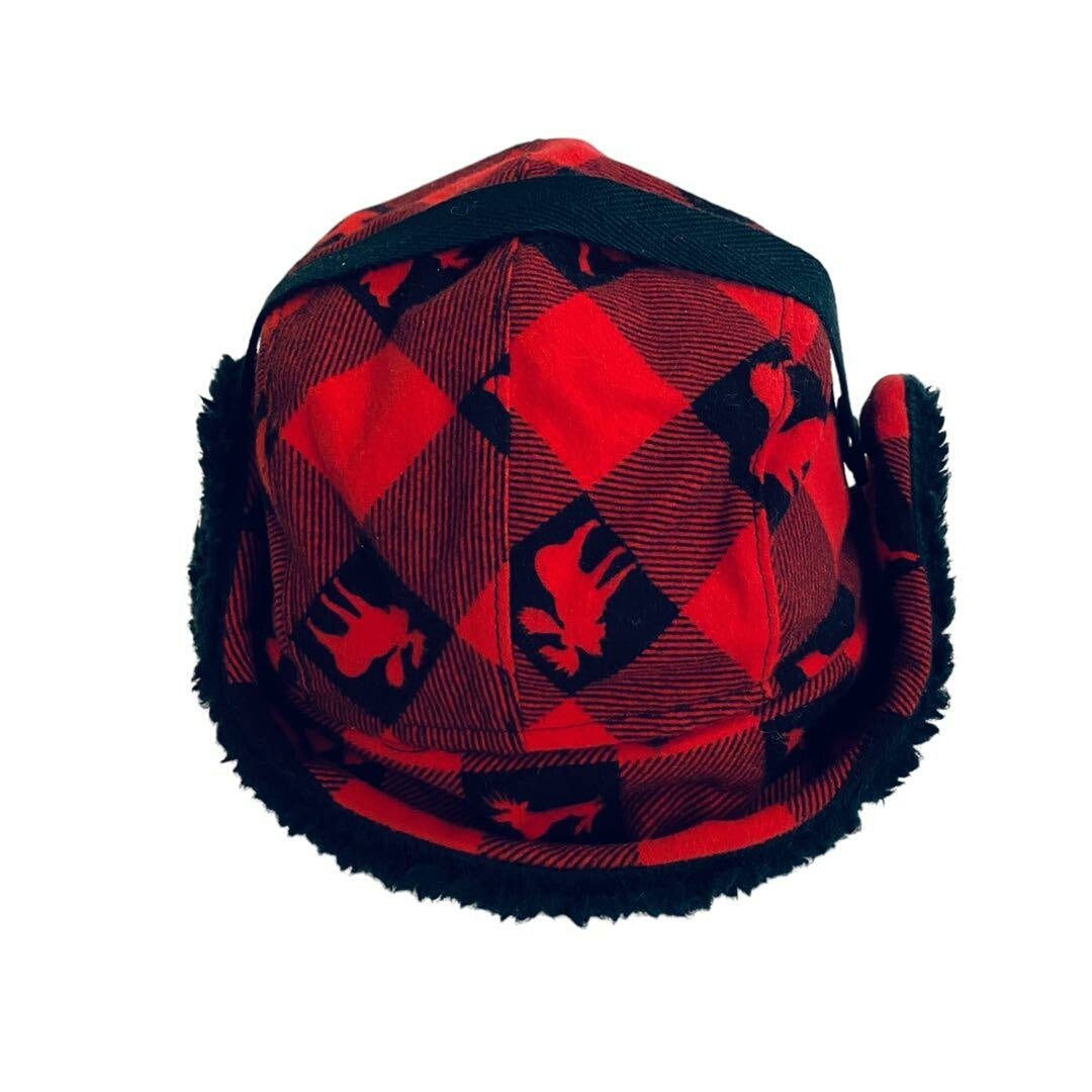 classic red checkered pilot hat