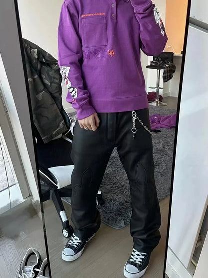 Chrome Hearts Mattyboy Purple Graffiti Sweatshirt