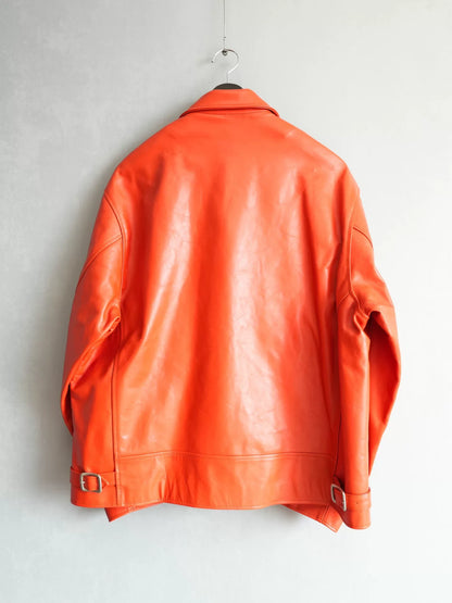 yohji yamamoto 22aw zip-up leather jacket