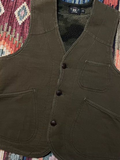 RRL Discontinued Camo Fleece Vest