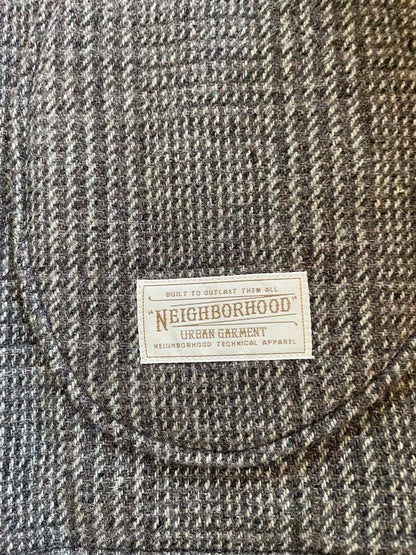 gray houndstooth coat by neighborhood