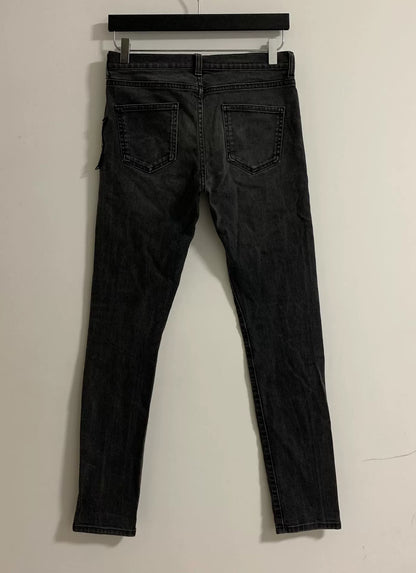 Gucci Gray Tiger Embroidered Denim Pants