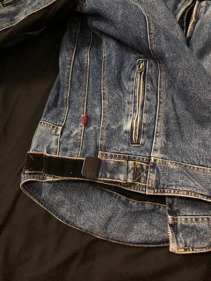vintage motorcycle denim jacket from 90s