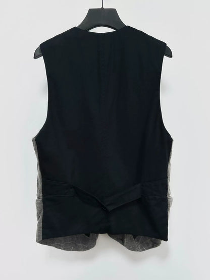 andrew driftwood silk wool vest