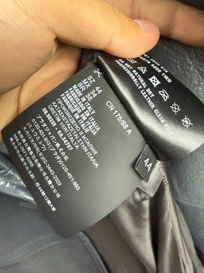 Prada Raf Simons Distressed Leather Jacket
