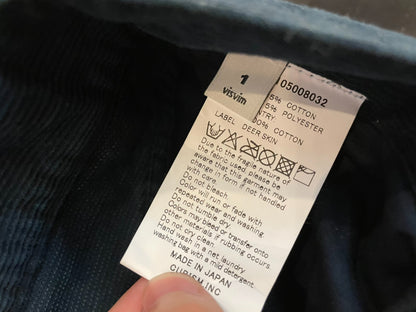 visvim ict 14ss Indigo Corduroy Pants