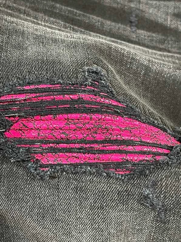 amiri cracked pink leather mx1 pants