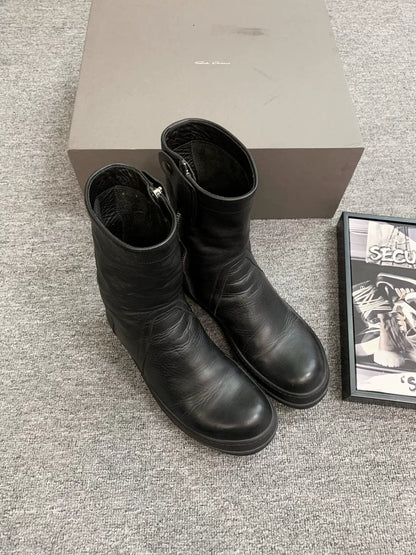 Rick Owens 15FW Calf Leather Zip Boots
