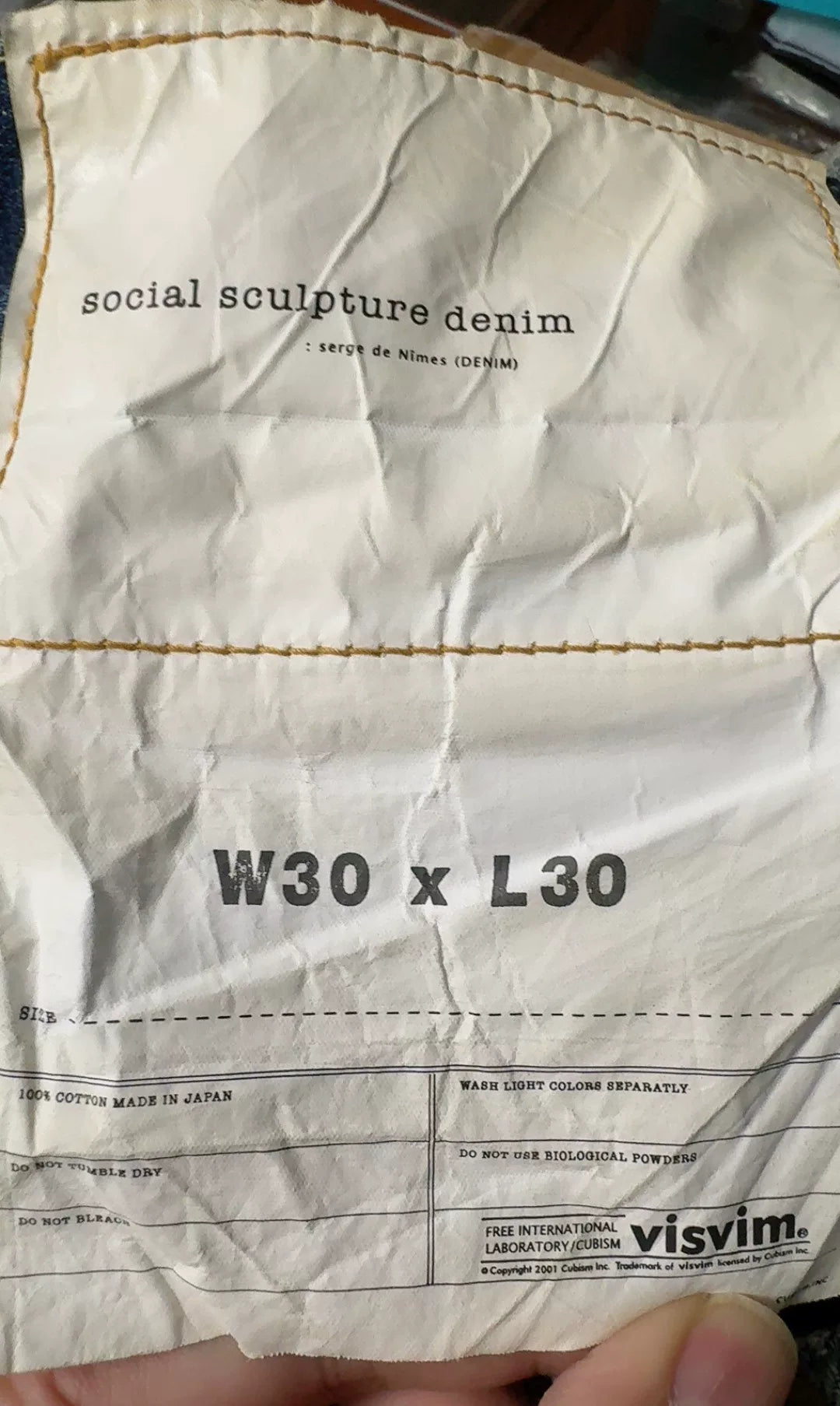 VISVIM 19SS SOCIAL SCULPTURE DAMAGED-17 Jeans