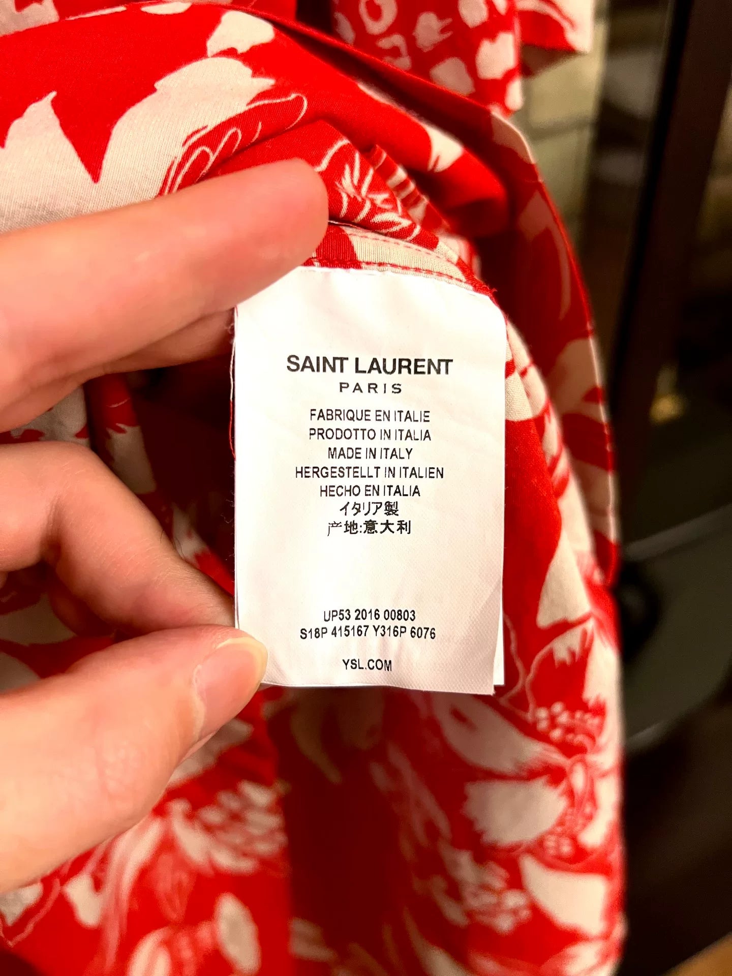 saint laurent vintage pineapple print shirt
