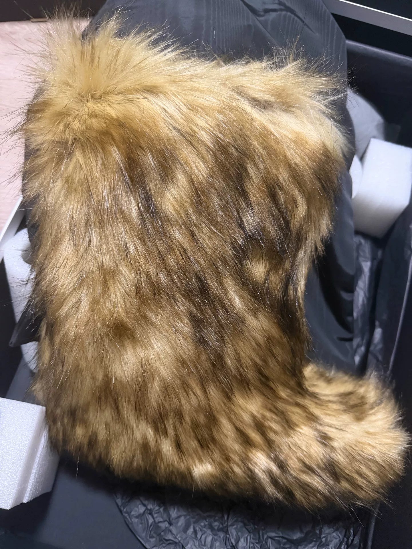 Celine Homme Brown Faux Fur Boots