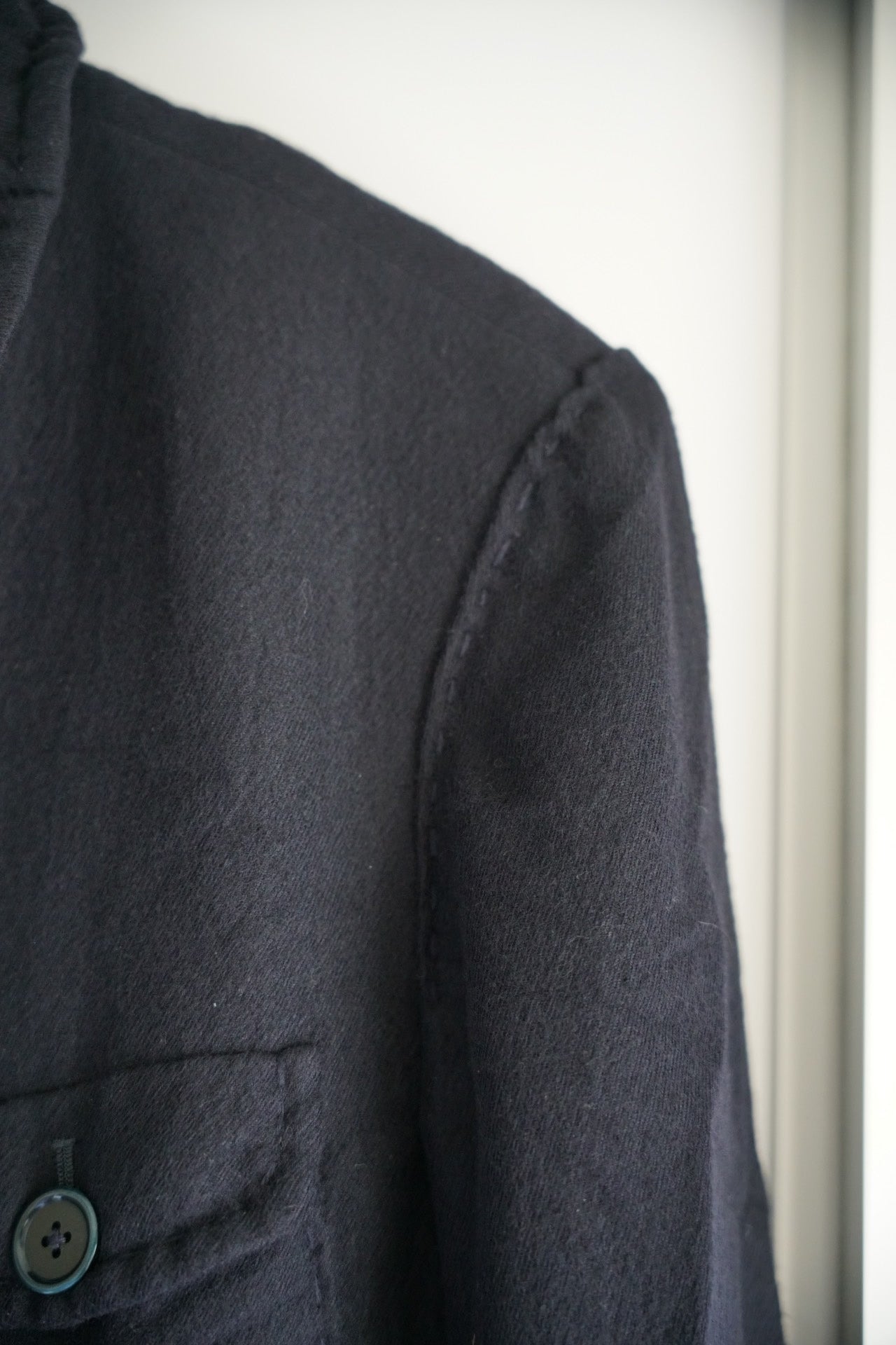 Yohji Yamamoto Tailored Wool Blend Coat