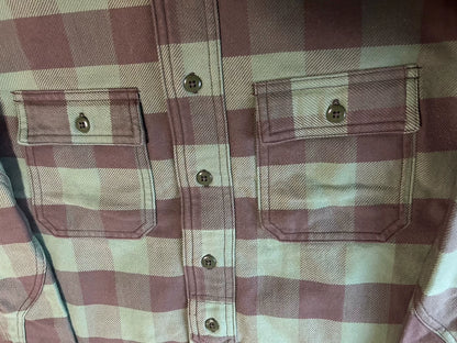 freewheelers green and gray flannel shirt