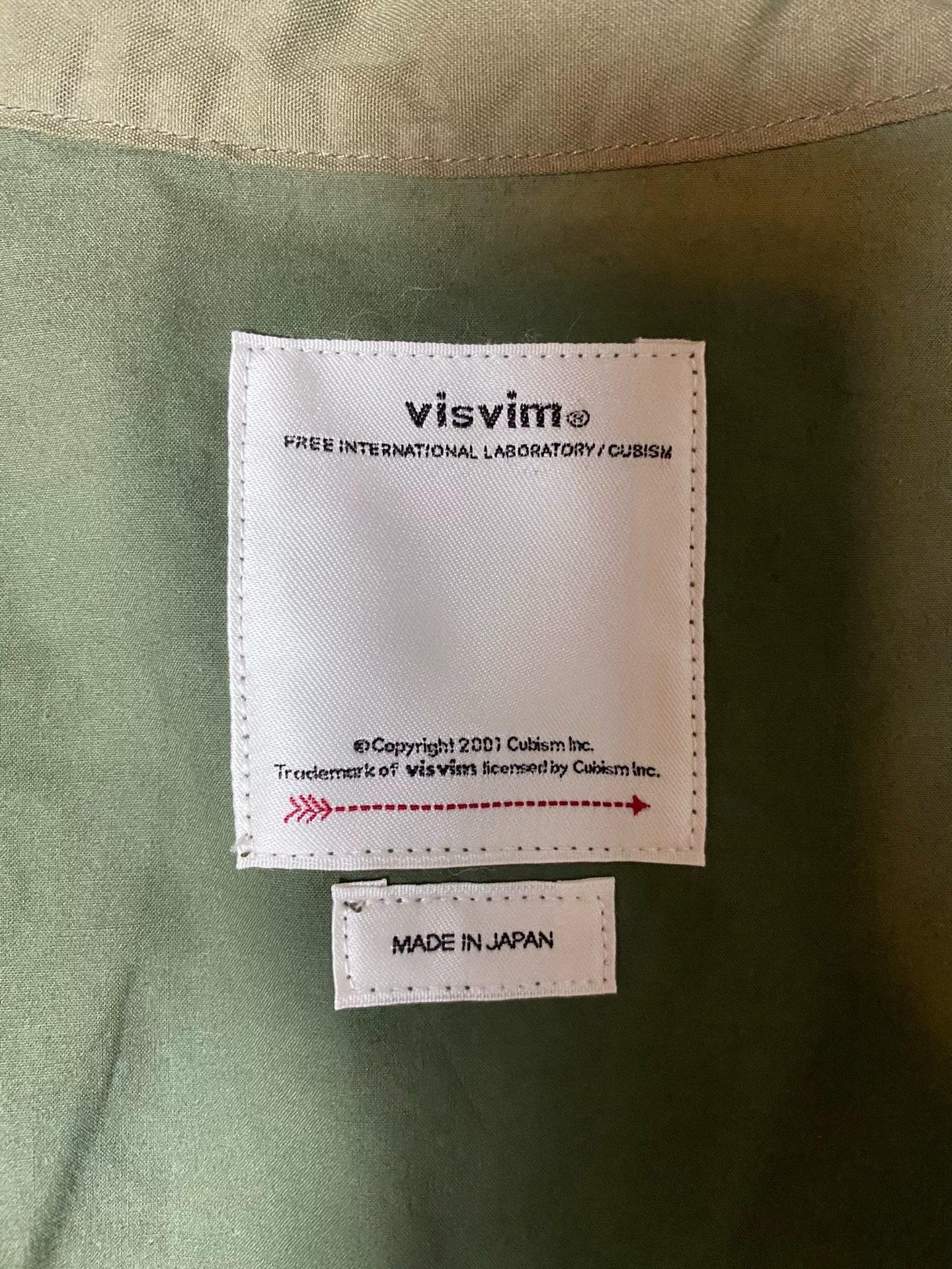 visvim south winds coat in green