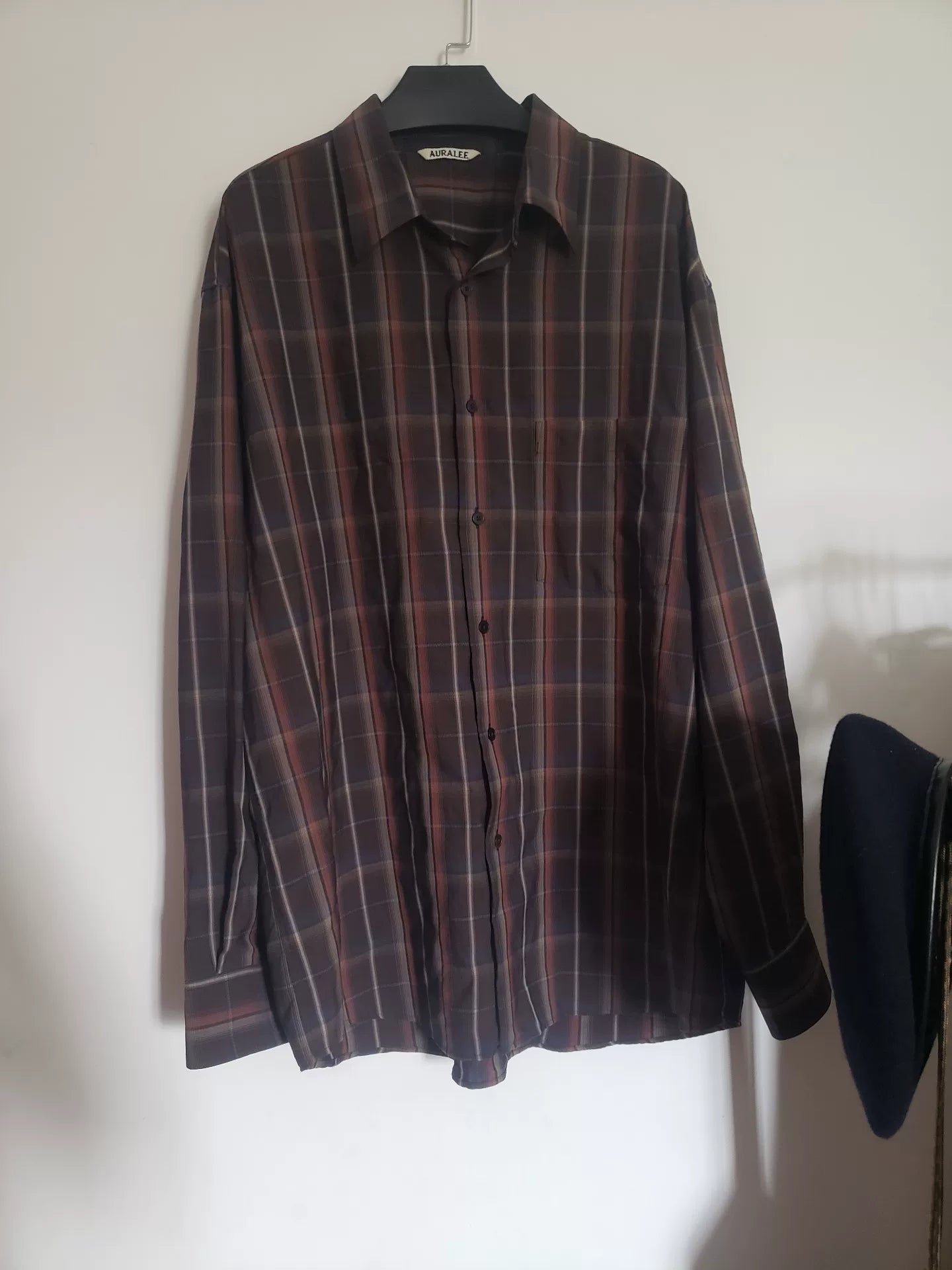 Auralee 24SS Super Light Wool Check Shirt