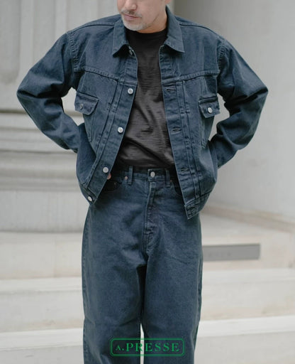 APRESSE Black Denim Jacket