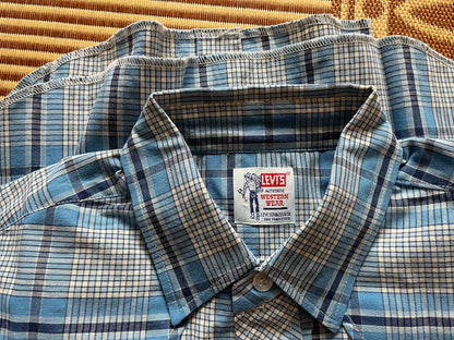 Levi's LVC Blue Plaid Long Sleeve Shirt