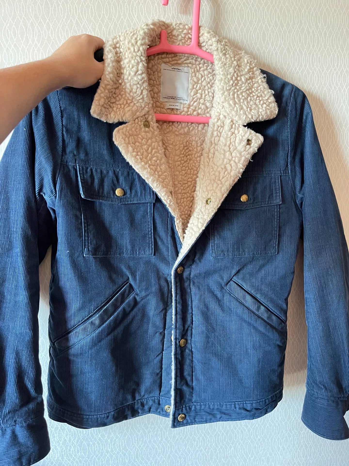 visvim Blue Corduroy Sherpa Lined Jacket