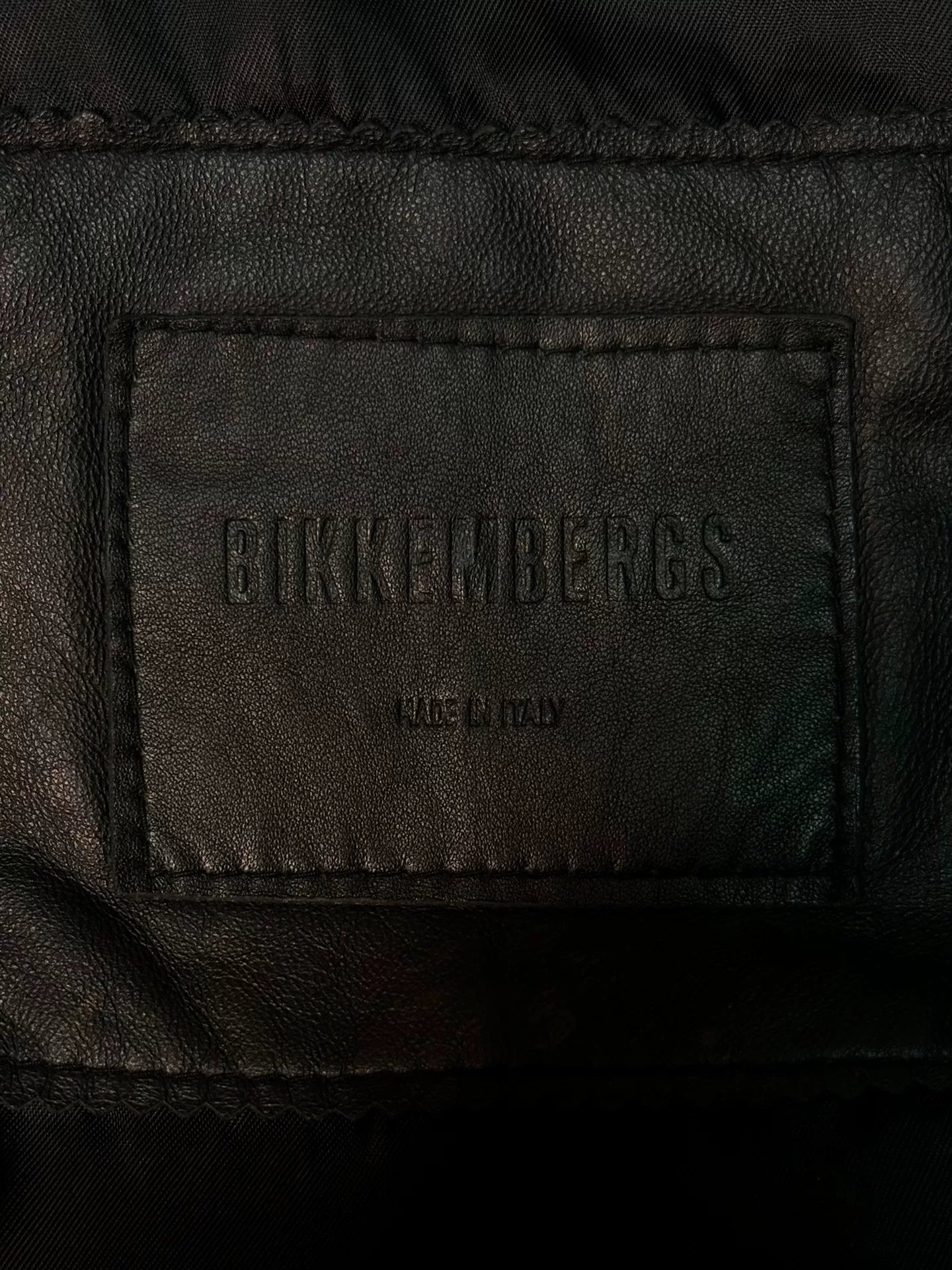 Dirk Bikkembergs Men's Leather Bomber Jacket