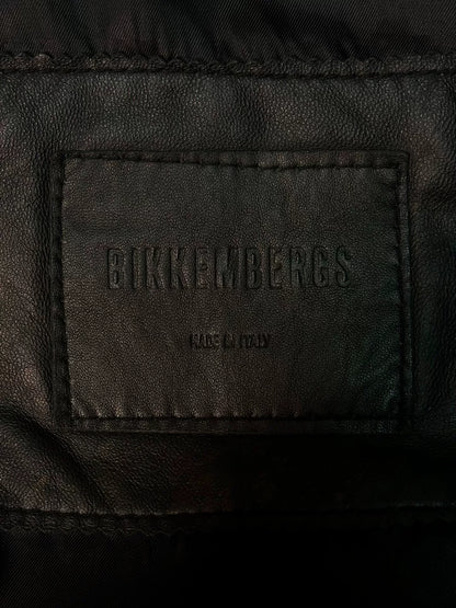Dirk Bikkembergs Men's Leather Bomber Jacket