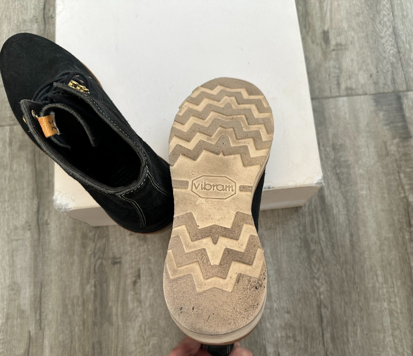 visvim virgil boots in black suede