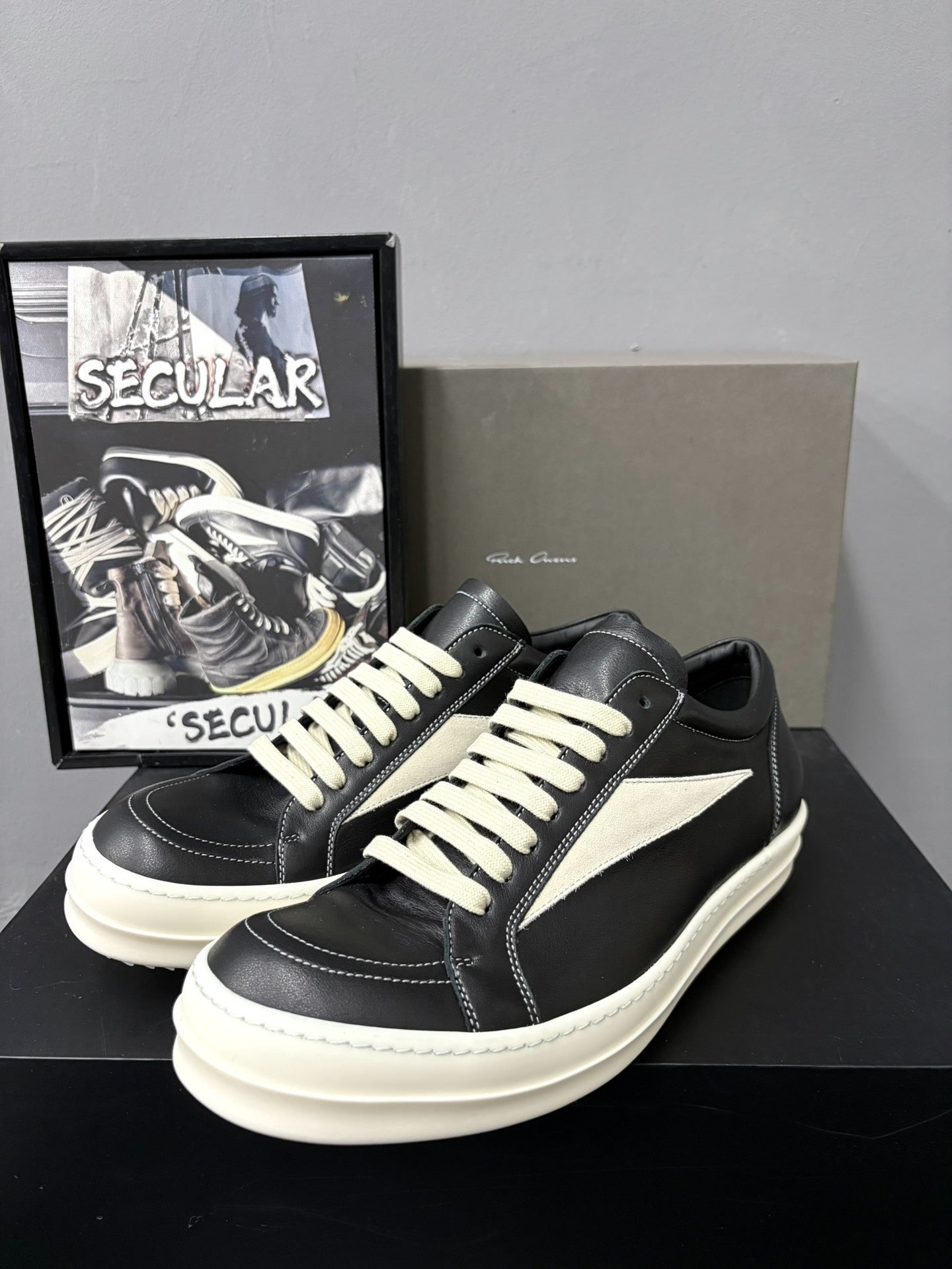Rick Owens Leather Classic Sneakers