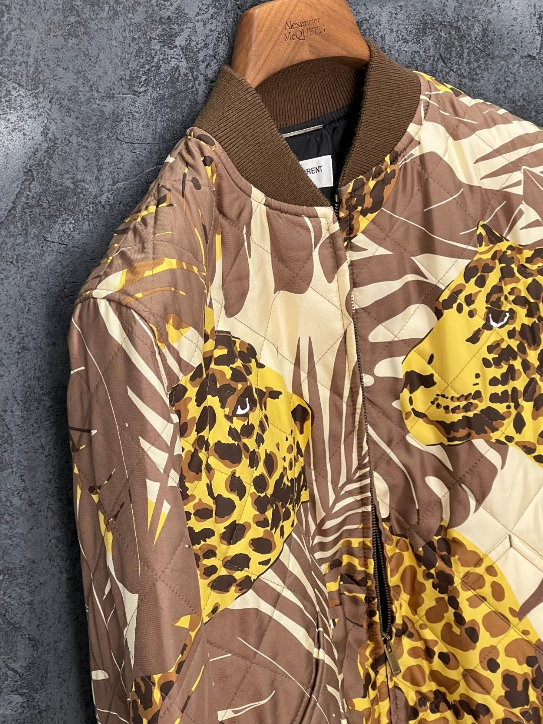 Saint Laurent Animal Print Quilted Jacket
