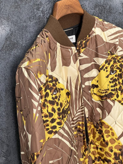 Saint Laurent Animal Print Quilted Jacket