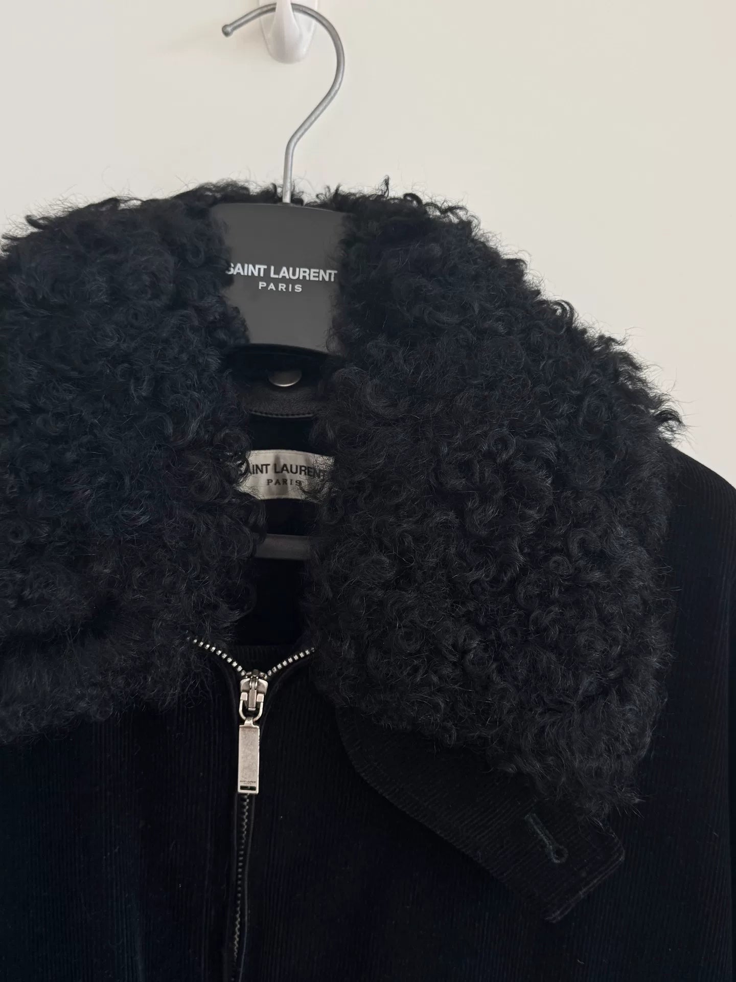 Saint Laurent MA1 Corduroy Fur Collar Jacket