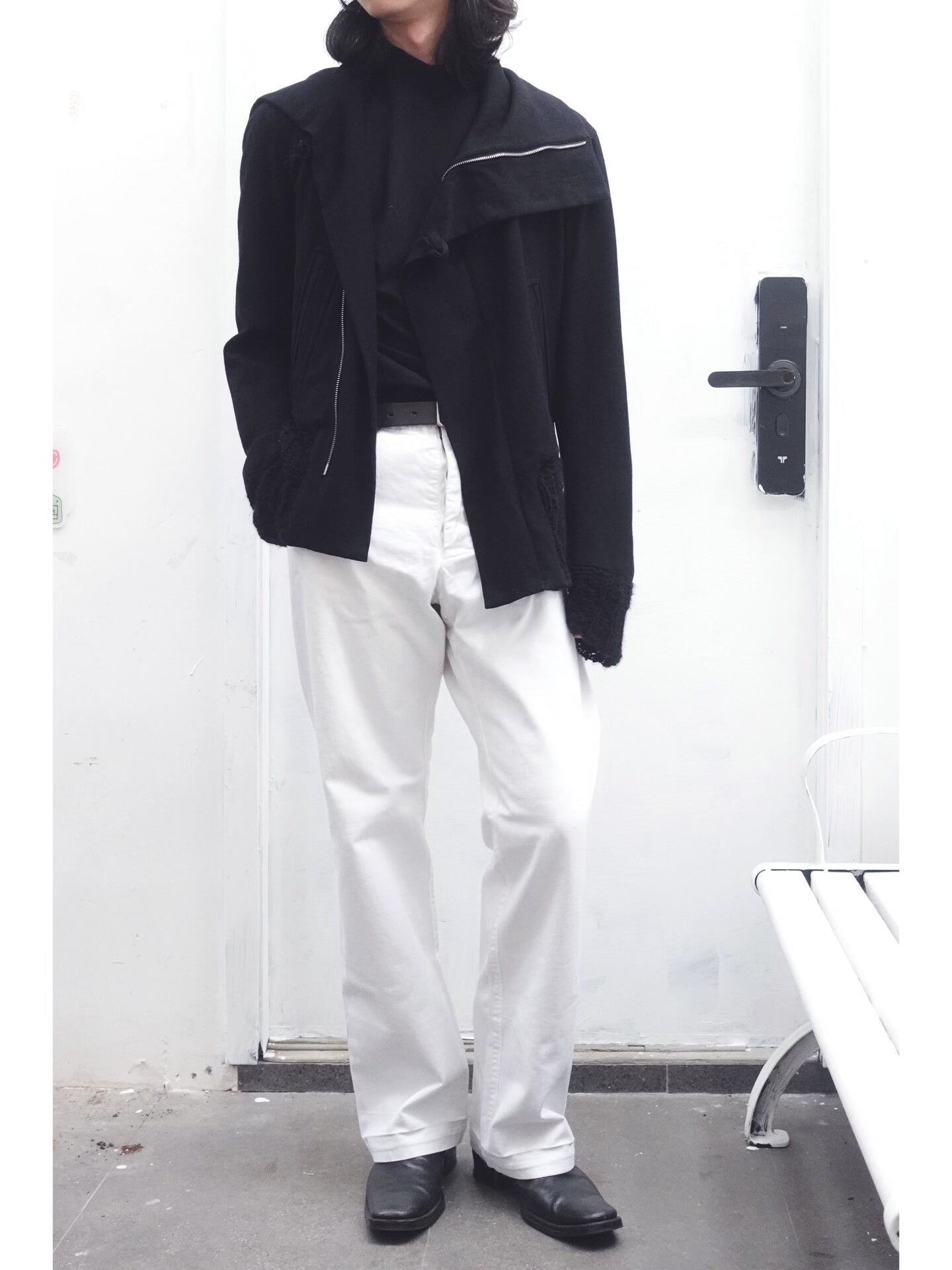 asymmetrical ninja jacket by ann demeulemeester