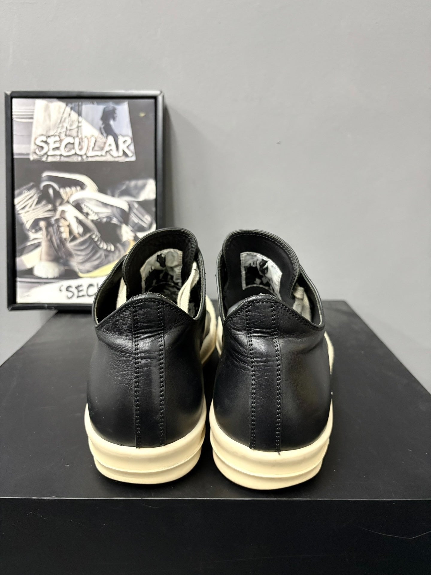 RickOwens Low-Top Leather Sneakers