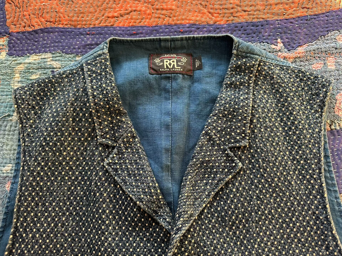 RRL Indigo Dyed Vintage Vest