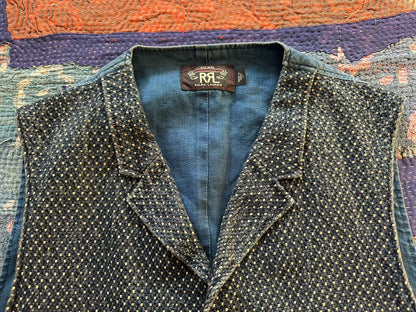 RRL Indigo Dyed Vintage Vest