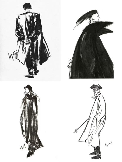 Yohji Yamamoto Pour Homme Manuscript Tie
