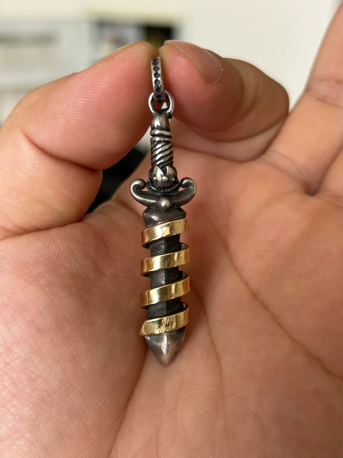 RJB x The Flat Head 18K Gold Dagger Pendant