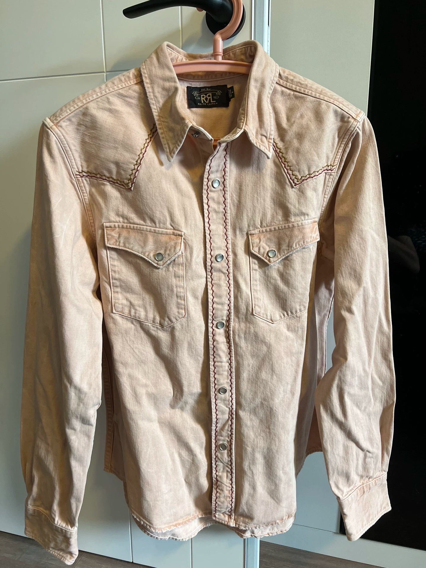 RRL Thick Shirt in Dusty Pink Color