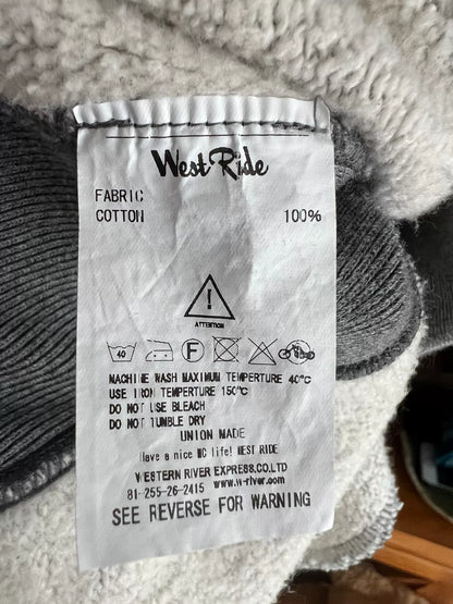 vintage heavy duty button-up sweatshirt