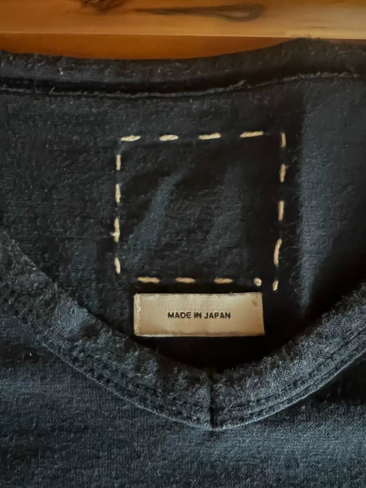 visvim Blue Dyed V-Neck Short Sleeve Tee